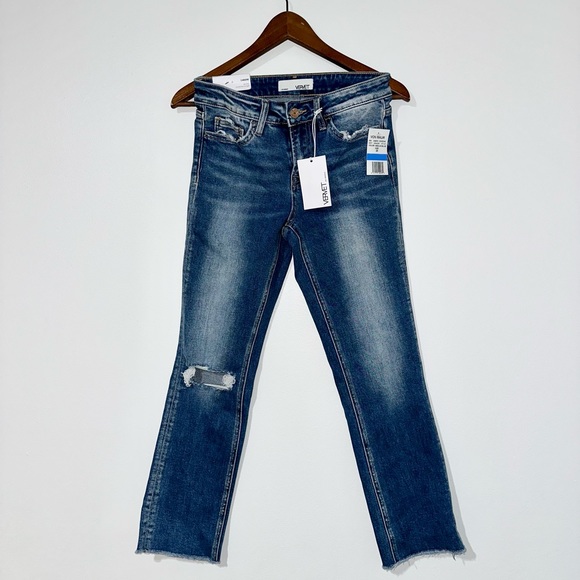 VERVET By Flying Monkey Mid Rise Carlene Straight Jeans - Picture 7 of 11